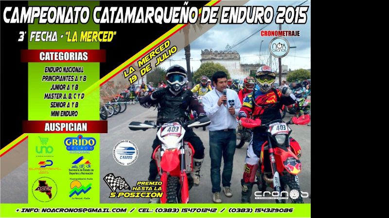 La 3ra. fecha del Enduro Catamarqueño, para el 19, en Paclín