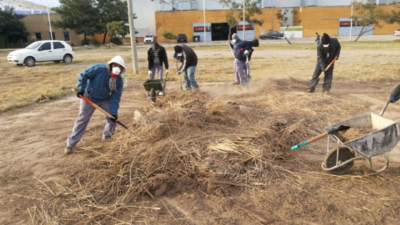 Argentina Trabaja construye jardín urbano en el Predio Ferial