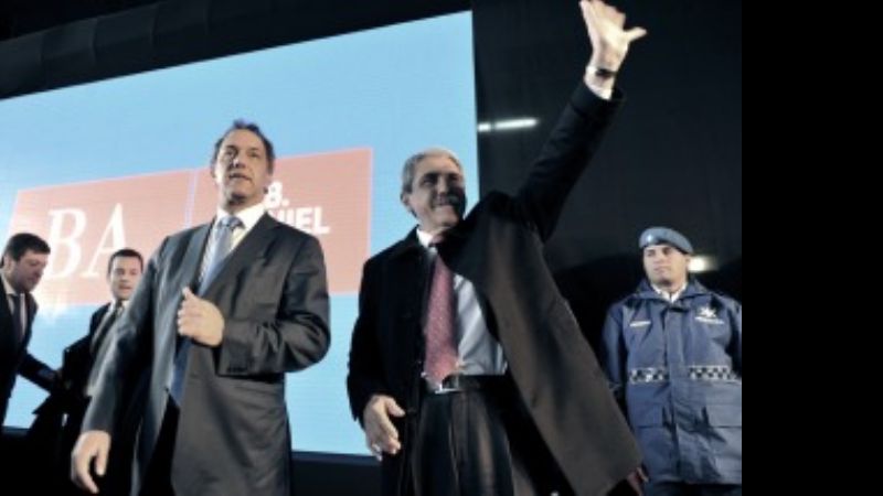 Scioli compartió con Aníbal su primer acto tras el triunfo en las PASO