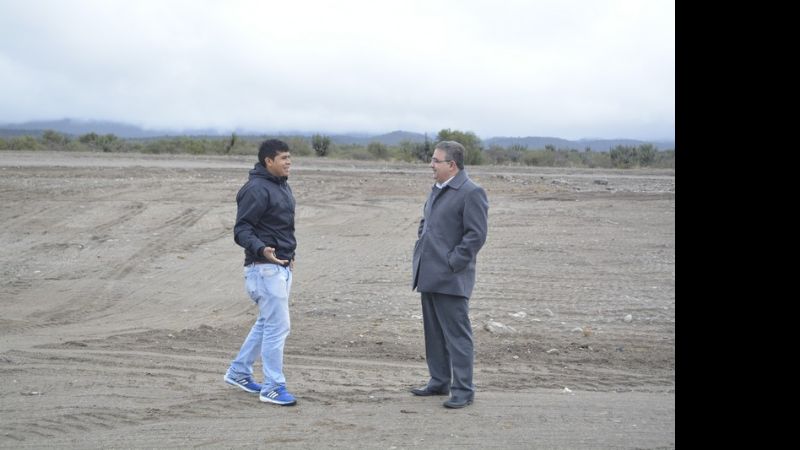 Jalil recorrió las obras de la pista de ciclismo en el sur