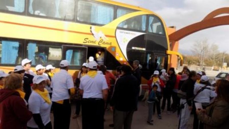 Andersch recibió a los peregrinos de Caleta Olivia