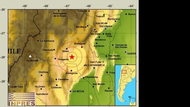 En apenas cuatro horas, Catamarca tembló dos veces