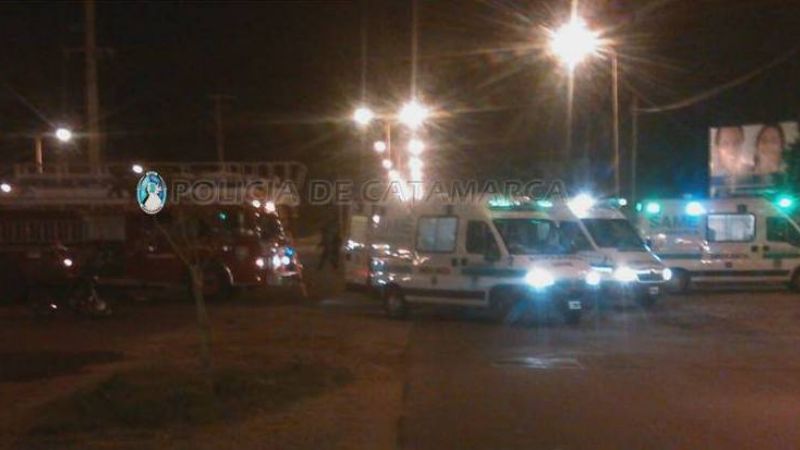 Cinco mujeres heridas en un violento choque