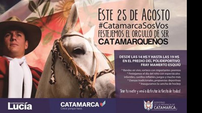 Este martes, #CatamarcaSosVos, una fiesta para celebrar la catamarqueñidad