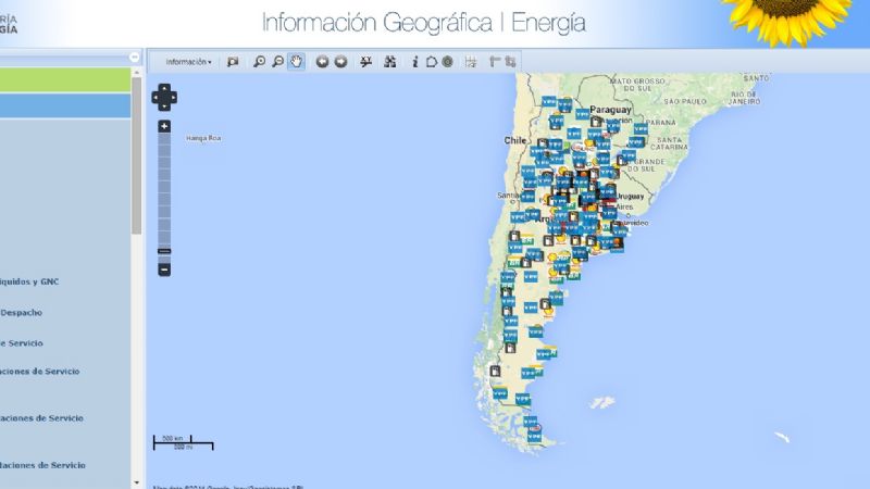 Web con toda la información de las estaciones de servicio del país