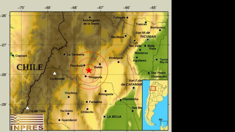 En las últimas diez horas, Catamarca tembló cuatro veces