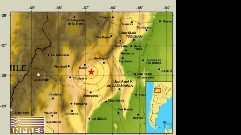 En las últimas diez horas, Catamarca tembló cuatro veces