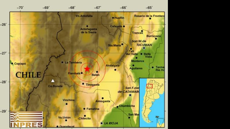 En las últimas diez horas, Catamarca tembló cuatro veces
