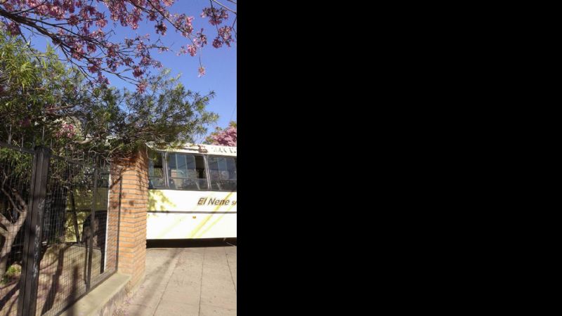 Dejó el colectivo sin frenos y se estrelló contra Hospital