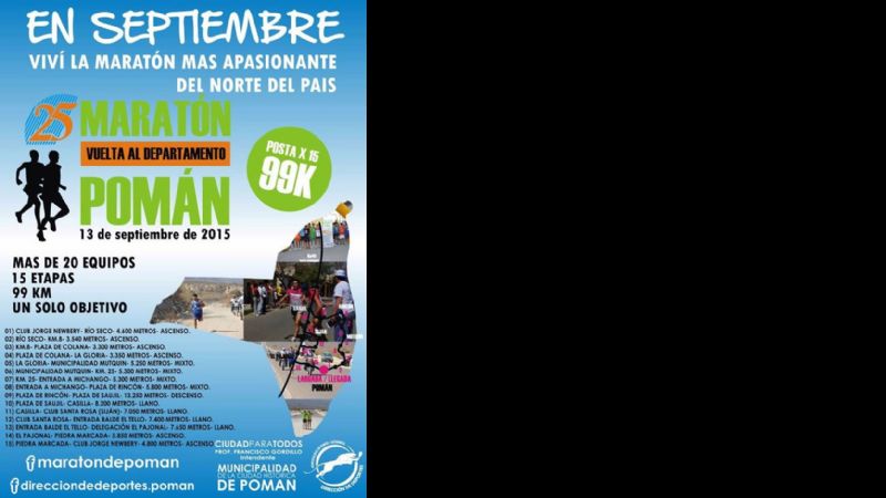 Mañana presentan la “25ta. Vuelta a Pomán” de atletismo