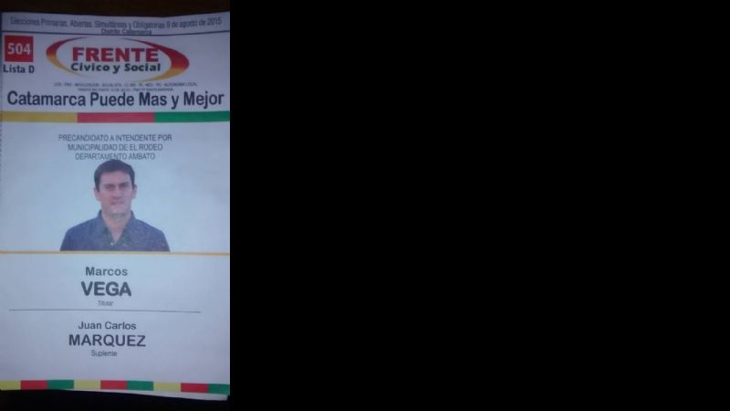 Vega y no Doering será el candidato a intendente del FCS en El Rodeo