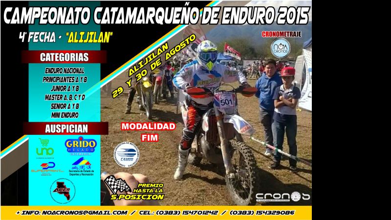 Se larga la 4° Fecha del Campeonato Catamarqueño de Enduro 2015