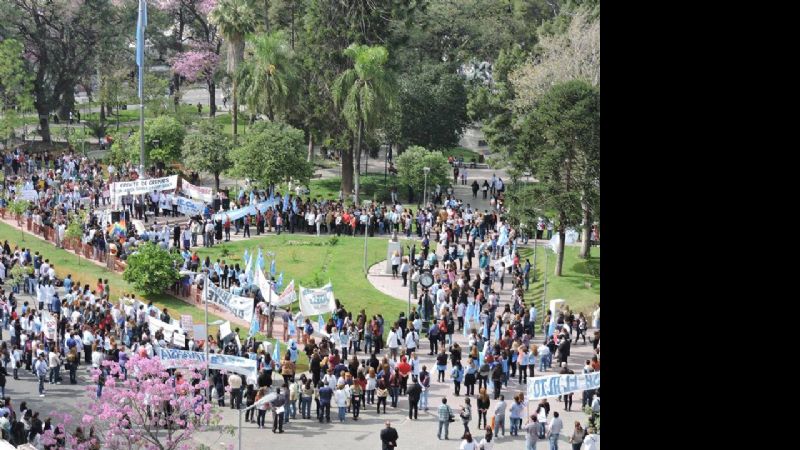 Se cumplió la movilización docente