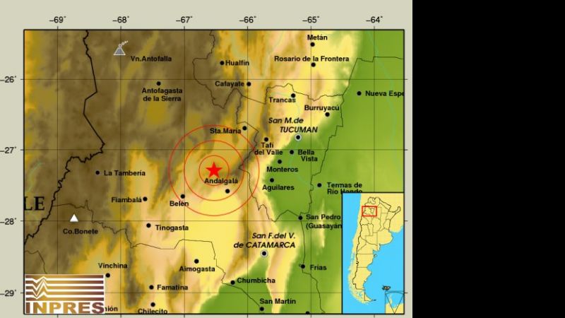 Catamarca tembló cuatro veces el fin de semana y una este lunes