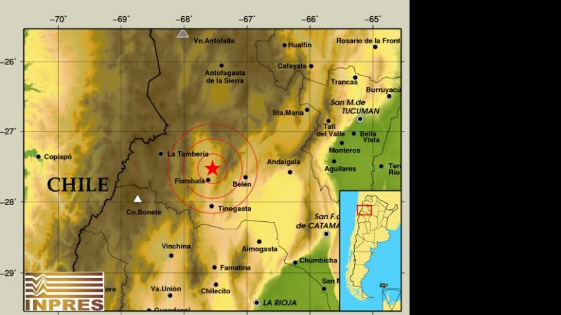 Catamarca tembló cuatro veces el fin de semana y una este lunes