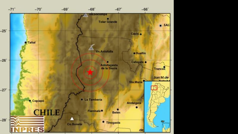 Catamarca tembló cuatro veces el fin de semana y una este lunes