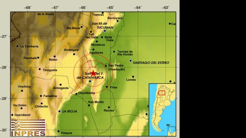 Catamarca tembló cuatro veces el fin de semana y una este lunes