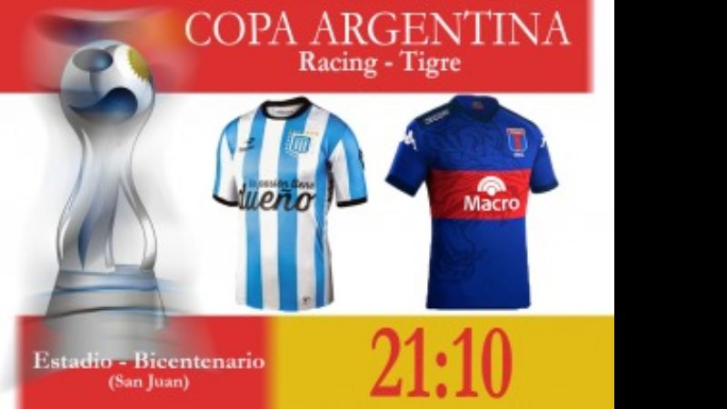 Racing y Tigre también buscará el pase a 8vos., en San Juan