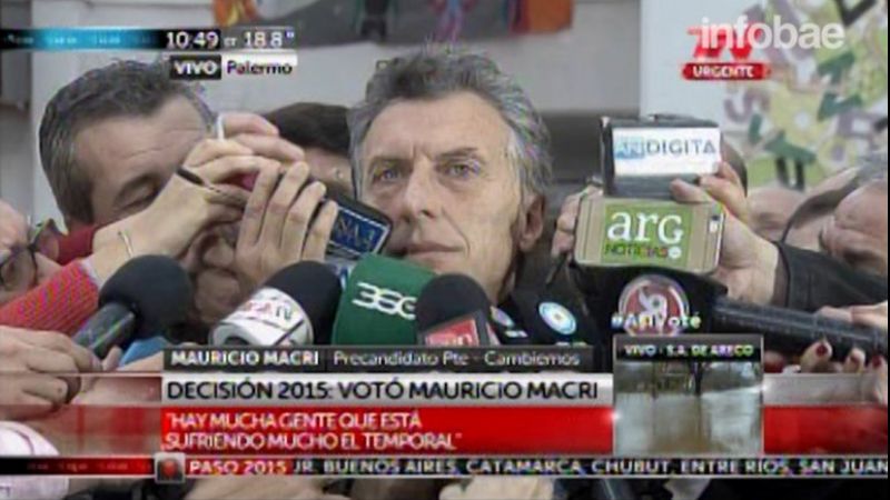 Macri confía en hacer “buena elección”, pero se queja por “robo de boletas"