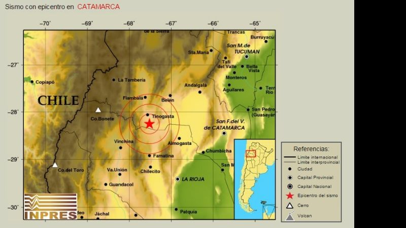 Hoy Catamarca tembló dos veces antes