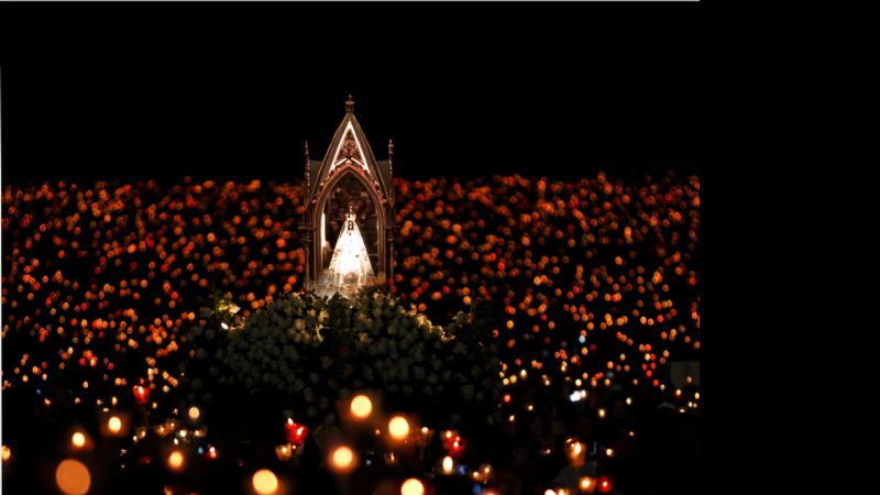 Procesión de candelas a 11 años del sismo