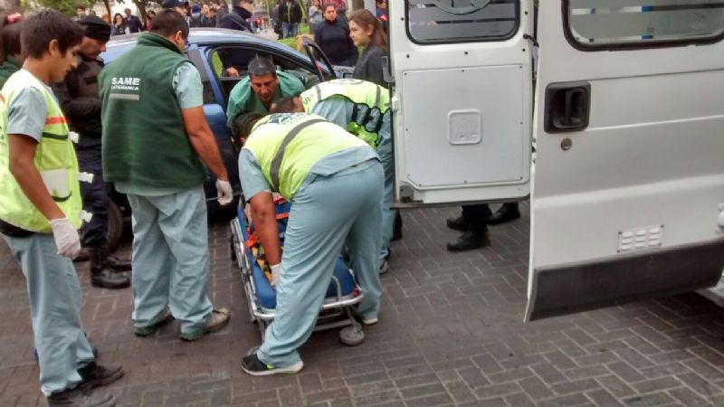 Accidente en pleno centro