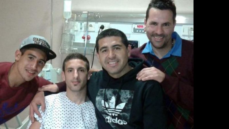 Riquelme fue a visitar al pibe Ham a la clínica donde se recupera