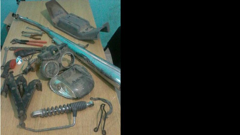 Secuestran motopartes en Santa María