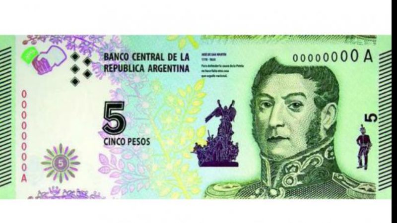 ¿Viste el nuevo billete de 5 pesos?