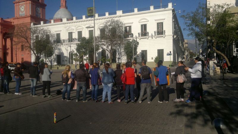 Protestas en pleno centro