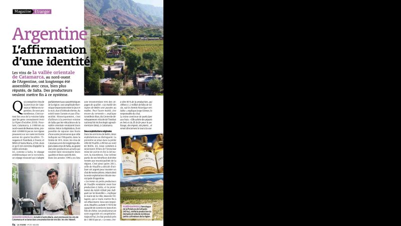 Tres revistas europeas promocionan el turismo enológico de Catamarca