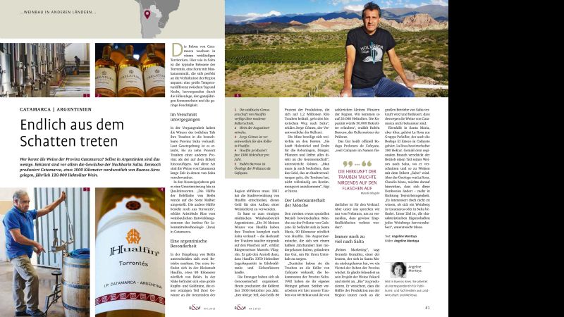 Tres revistas europeas promocionan el turismo enológico de Catamarca