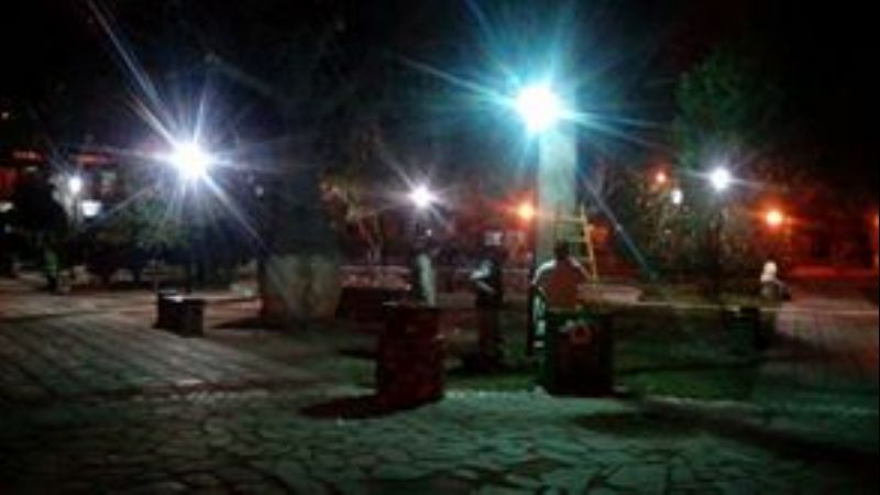 Nueva luminaria en la Plaza San Isidro