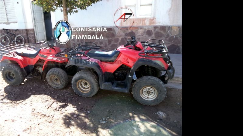 Recuperan dos cuatriciclos robados