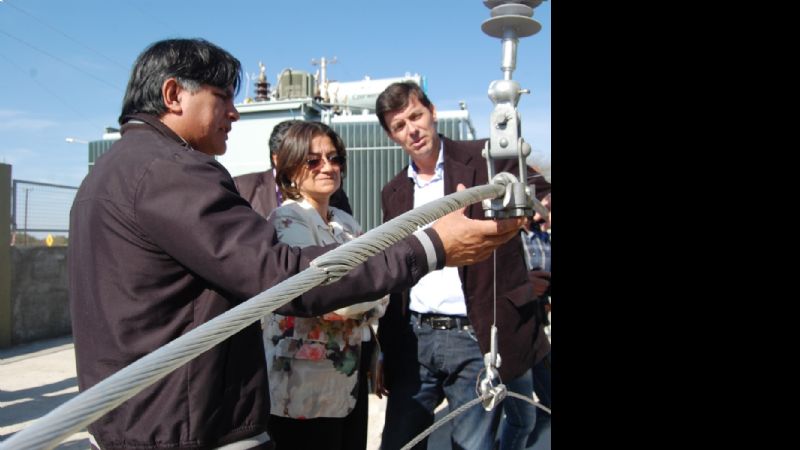 Lucía inspeccionó obra de la EC SAPEM