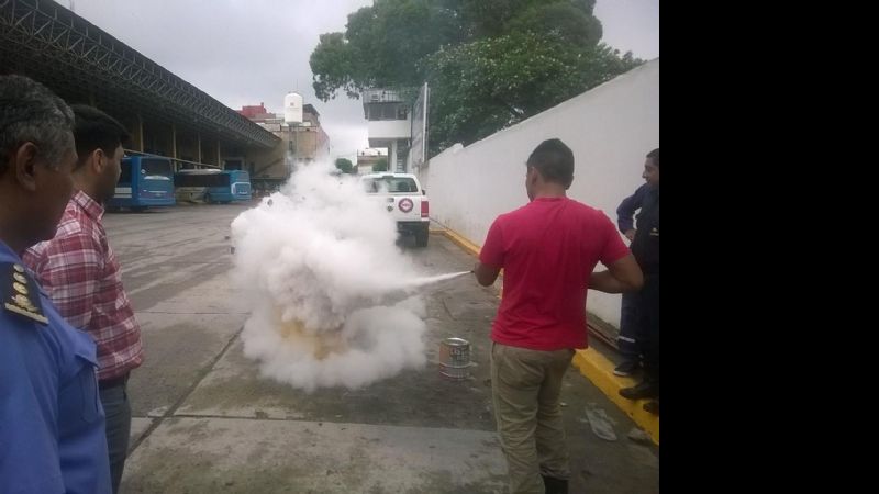 Verificaron los sistemas contra incendios en la Terminal de Ómnibus