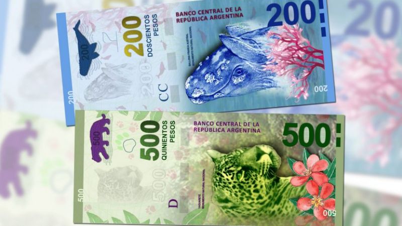 Se emitirá billetes de $200, $500 y $1.000 con figuras de animales