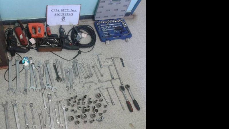 Detienen a menor con una importante cantidad de elementos robados