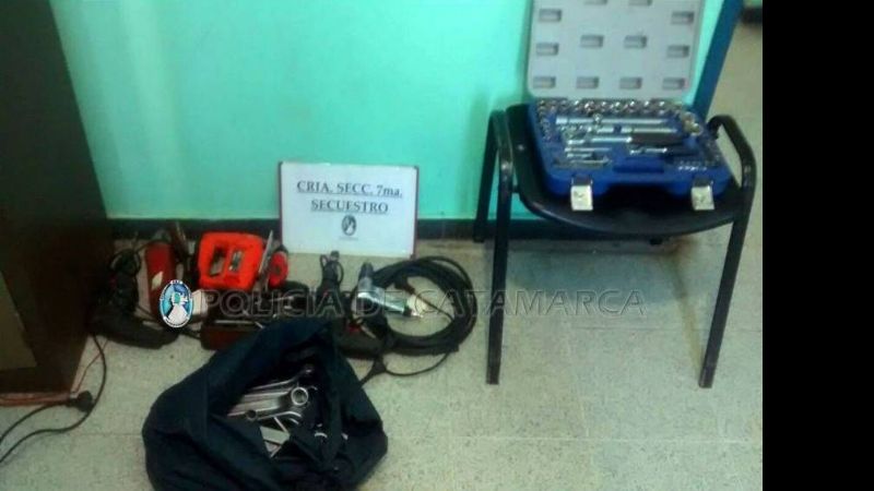 Detienen a menor con una importante cantidad de elementos robados