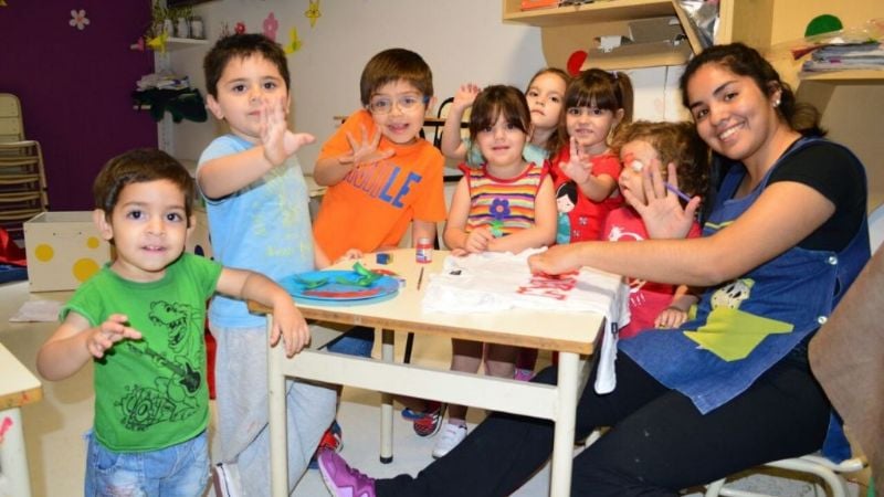 Los pequeños del jardín maternal homenajearon a Mamá