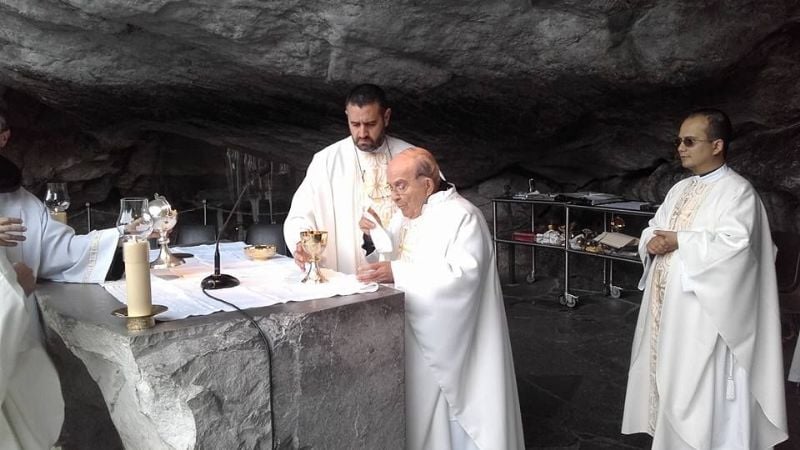 El Obispo y sacerdotes de Catamarca en la canonización del Cura Brochero