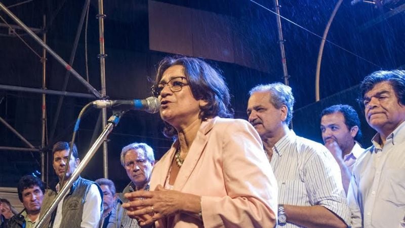 “No sean leales a mí, sino al proyecto” pidió Lucía en el acto del 17 de octubre