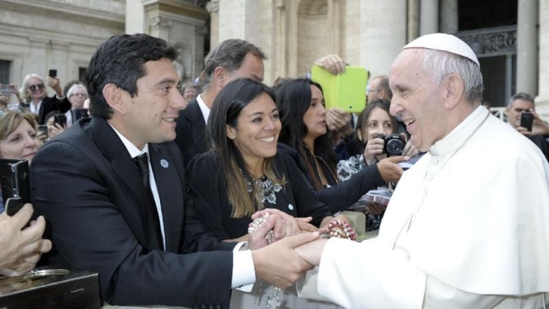 El intendente de FME con el Papa Francisco