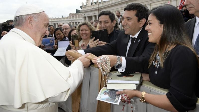 El intendente de FME con el Papa Francisco