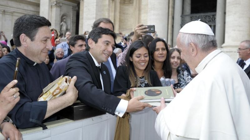 El intendente de FME con el Papa Francisco