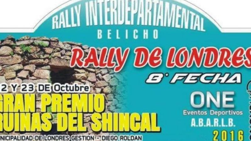 Hoy arranca la 8va. fecha del Rally Interdepartamental Belicho