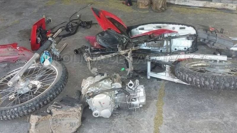 Lo sorprendieron in fraganti cuando desarmaba una motocicleta