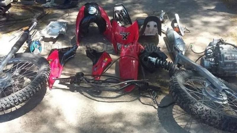 Lo sorprendieron in fraganti cuando desarmaba una motocicleta