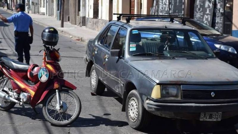 Mujer lesionada en un choque