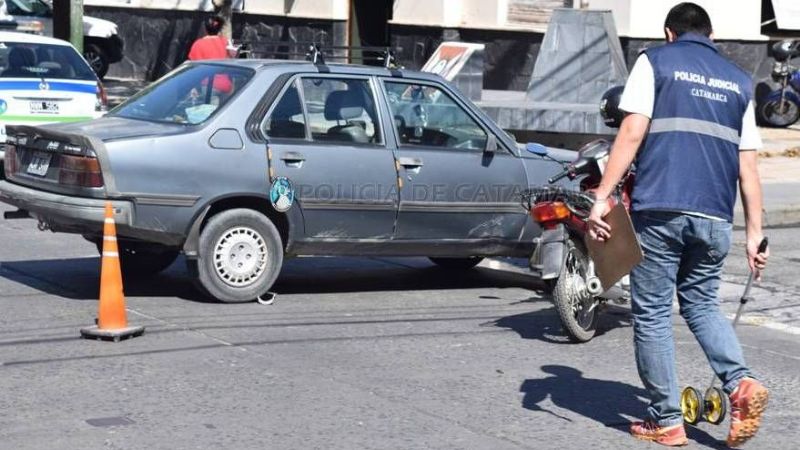 Mujer lesionada en un choque